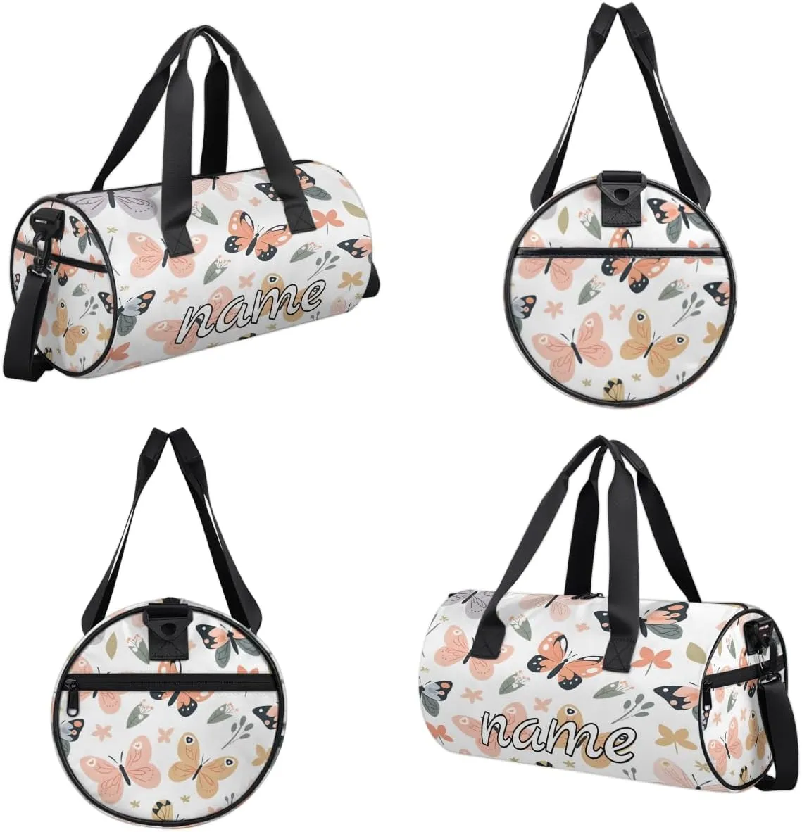 Colorful Butterfly Custom Duffel Bags Weekender Bags Custom Sport Duffel Bag Carry on Overnight Weekender Bag