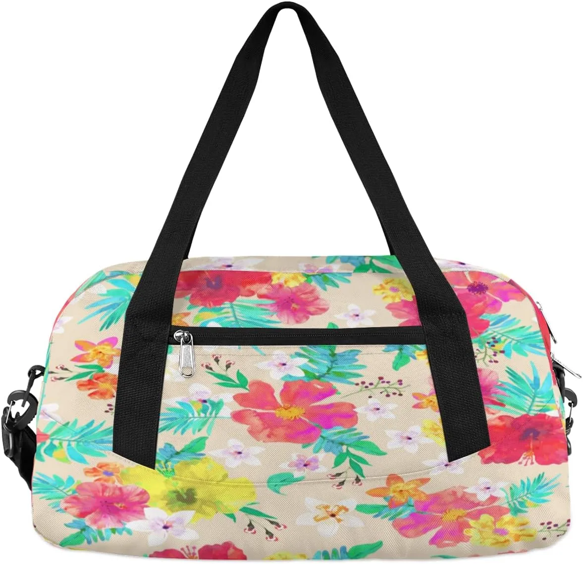 Colorful Floral Gym Bag, Duffle Bag, Weekender Bag, Duffel Bag, Overnight Bag, Travel Duffel Bag, Dance Bag, Tote Bag, Beach Bag, Pool Bag, Gym Duffle Bag, Carry on Bag