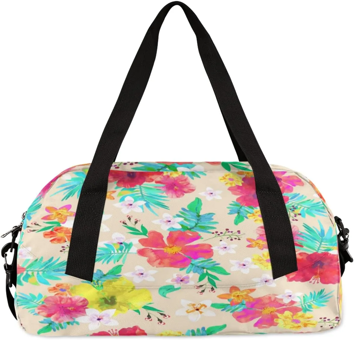 Colorful Floral Gym Bag, Duffle Bag, Weekender Bag, Duffel Bag, Overnight Bag, Travel Duffel Bag, Dance Bag, Tote Bag, Beach Bag, Pool Bag, Gym Duffle Bag, Carry on Bag