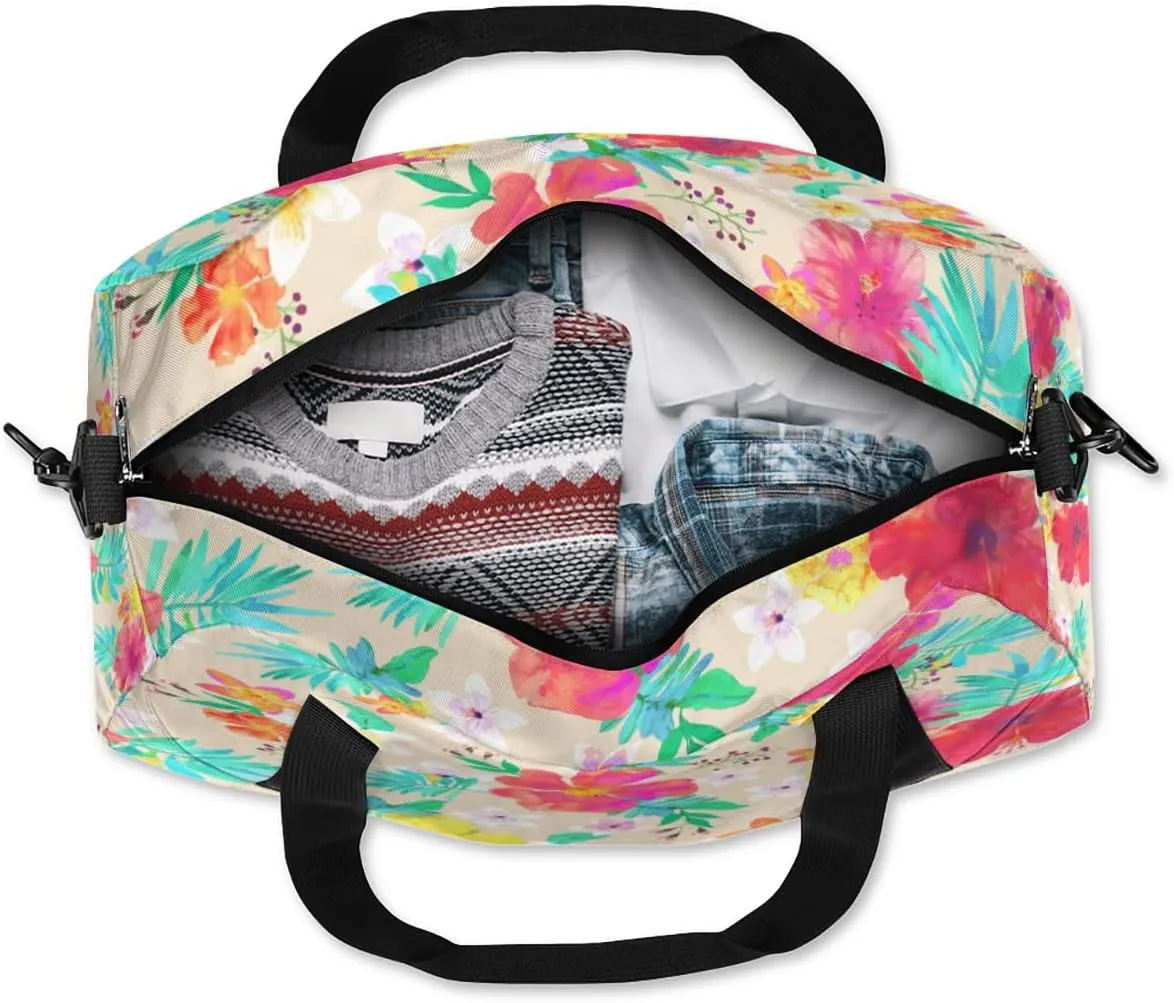 Colorful Floral Gym Bag, Duffle Bag, Weekender Bag, Duffel Bag, Overnight Bag, Travel Duffel Bag, Dance Bag, Tote Bag, Beach Bag, Pool Bag, Gym Duffle Bag, Carry on Bag