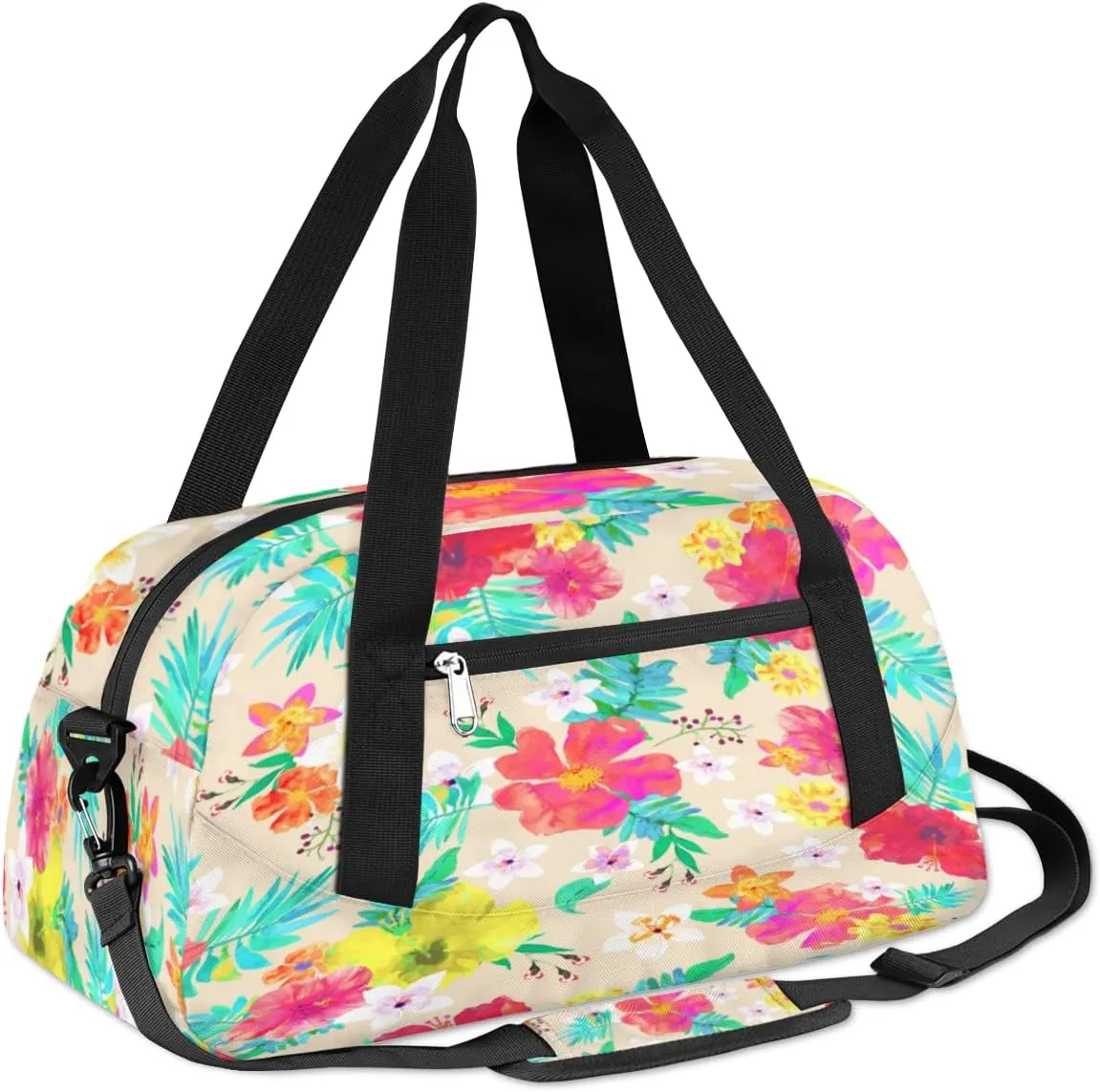 Colorful Floral Gym Bag, Duffle Bag, Weekender Bag, Duffel Bag, Overnight Bag, Travel Duffel Bag, Dance Bag, Tote Bag, Beach Bag, Pool Bag, Gym Duffle Bag, Carry on Bag