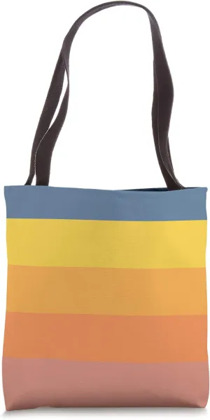Colorful Vintage Vibes 70s Summer Style Retro Stripes Tote Bag