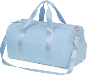 COLOYDuffle Bag for Women, Sports Duffel Bag with Wet Pocket & Shoe Compartment, Overnight Weekender Travel Bag(Pink)(Blue)