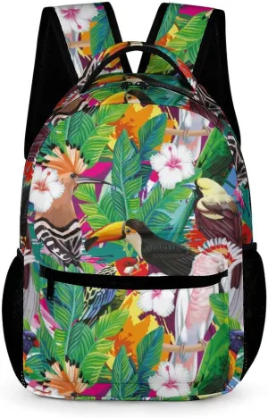 Composition of Tropical Bird Toucan Travel Backpack Cute Daypack Laptops Back Pack Purse Computer Bag for Men Women