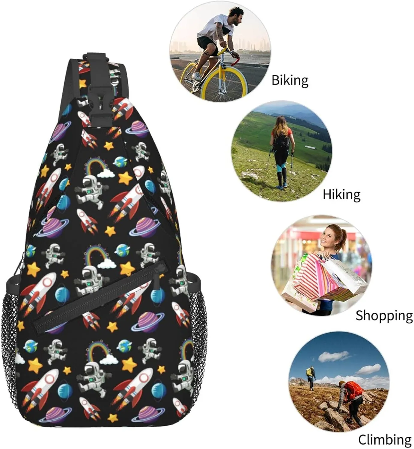 Construction Machinery Truck Crossbody Bag Adjustable Sling Bag Casual Chest Bags Travel Shoulder Backpack