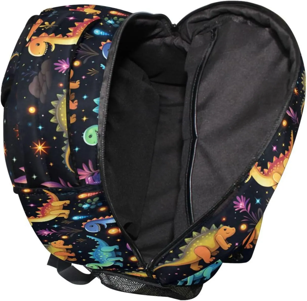 Cool Backpacks for Men and Women Waterproof Business Work Bag with Chest Strap for Business Work College Travel Trip Personalized Dinosaur Fluorescence