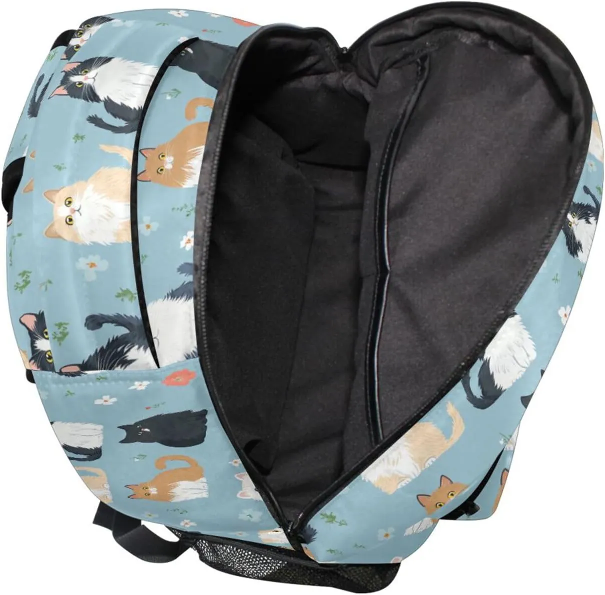 Cool Backpacks for Men and Women Waterproof Travel Laptop Backpack with Chest Strap for Business Work College Travel Trip Cartoon Cute Norwegian Personalized Cat Cats Neutral