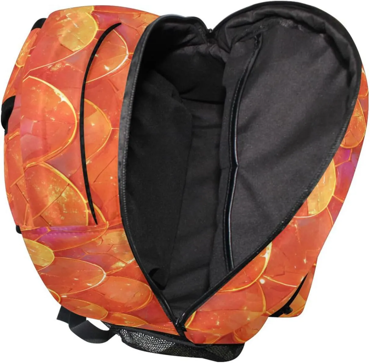 Cool Backpacks for Men Women Fashion Laptop Bookbag with Chest Strap Gift Men & Women Red Scales Glittering