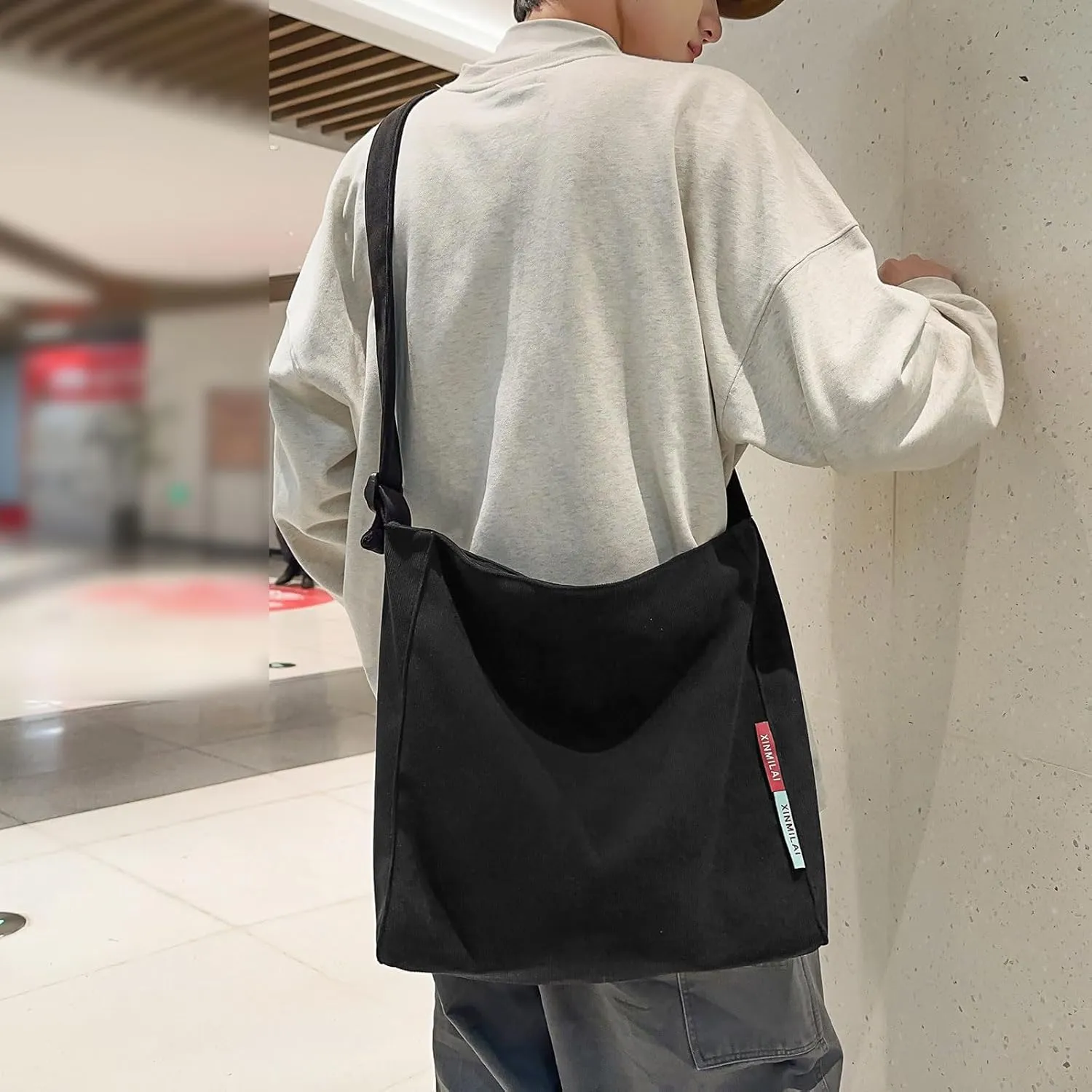 Corduroy Hobo Bag Plain Crossbody Bag Casual Messenger Bag Adjustable Shoulder Bag Purse Travel Daypacks