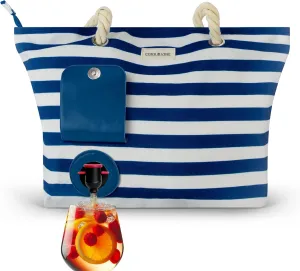 CORK & VINE Wine Tote Bag, Insulated Leakproof Wine Cooler Bag with Nautical Rope Strap | 3x 1.5 Liters Beverage Bag Included