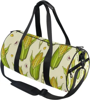 Corn and Beans Gym Duffle Bag for Women Men Sports Fitness Bag Workout Travel Gymnastics Dance Ballet