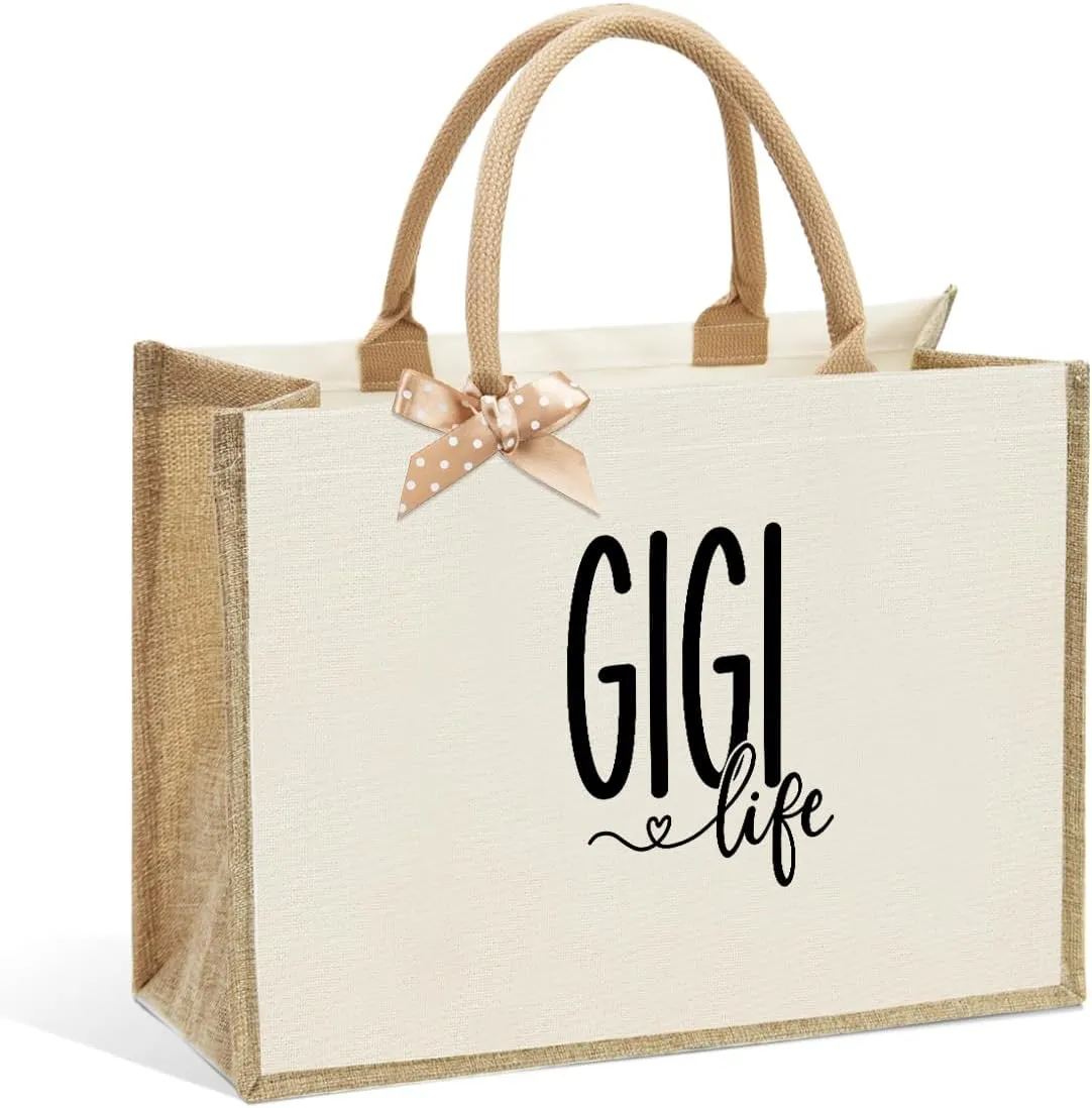 Crap Bag Healthy Boss Best ball mom Nana Auntie Mimi Granny Mamaw Mama Gifts Burlap reusable grocery bags for Women