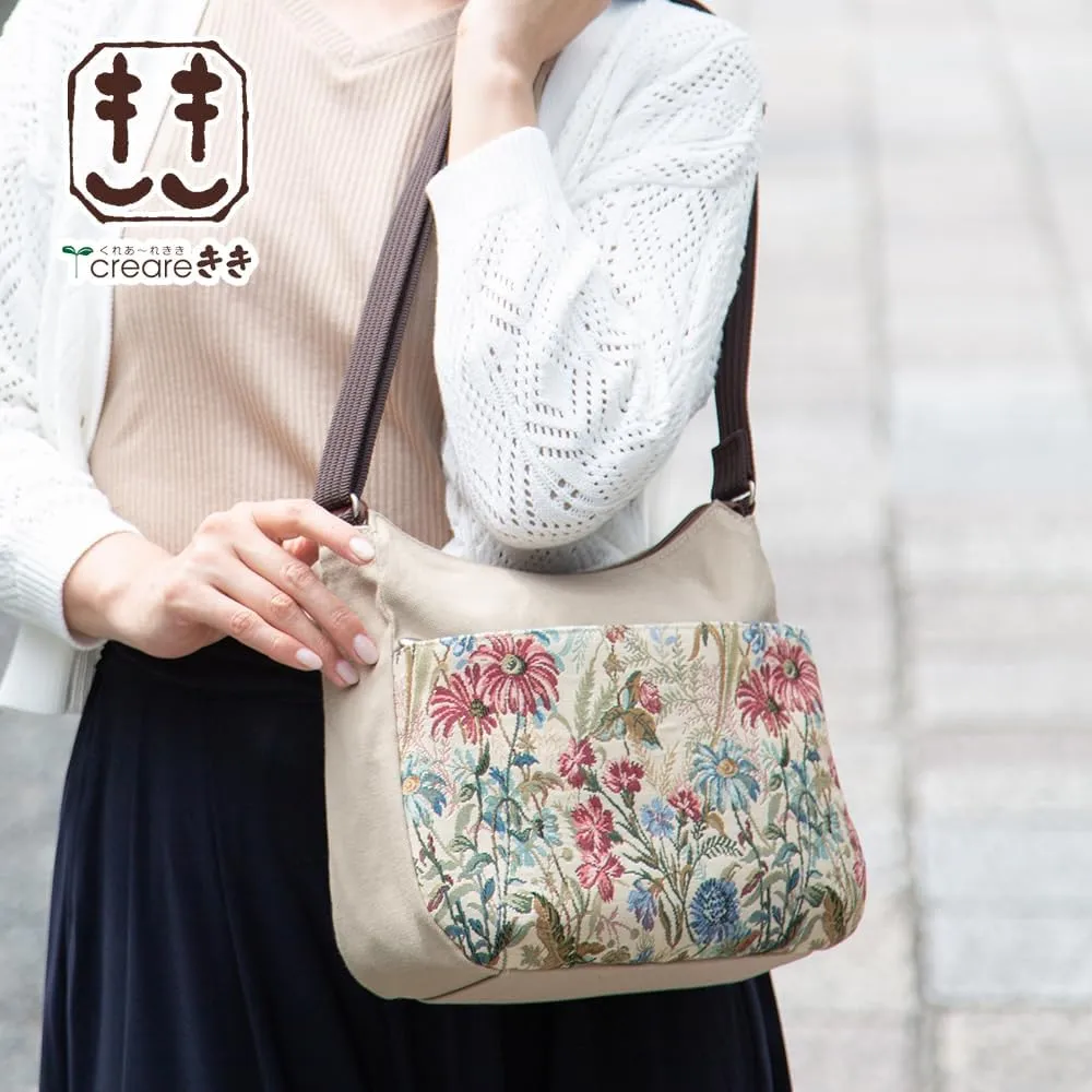 Crearekiki Made in Japan Shoulder Bag Women's Crossbody Lightweight Gobelin Woven Body Bag Mother's Birthday Present GO-17us