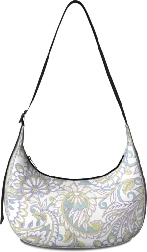 Crescent Shoulder Bag Clutch HandBag with Zipper Closure for Women Underarm Purse with Adjustable Strap Zipper Closure