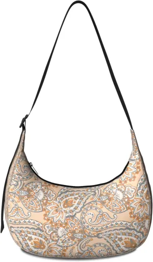 Crescent Shoulder Bag Clutch HandBag with Zipper Closure for Women Underarm Purse with Adjustable Strap Zipper Closure