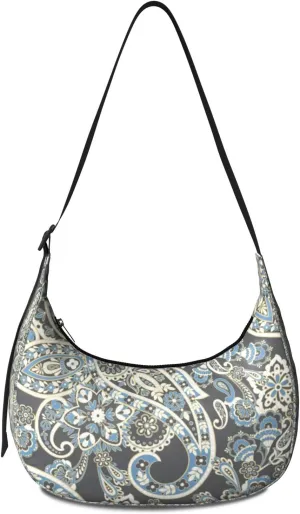 Crescent Shoulder Bag Clutch HandBag with Zipper Closure for Women Underarm Purse with Adjustable Strap Zipper Closure