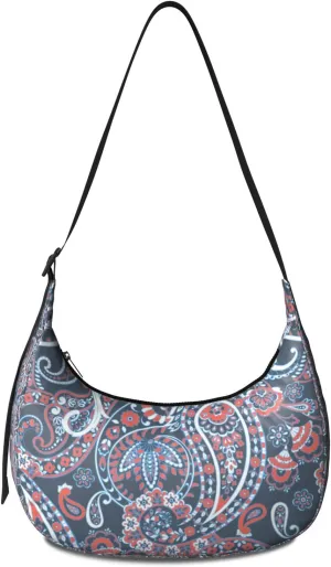 Crescent Shoulder Bag Clutch HandBag with Zipper Closure for Women Underarm Purse with Adjustable Strap Zipper Closure
