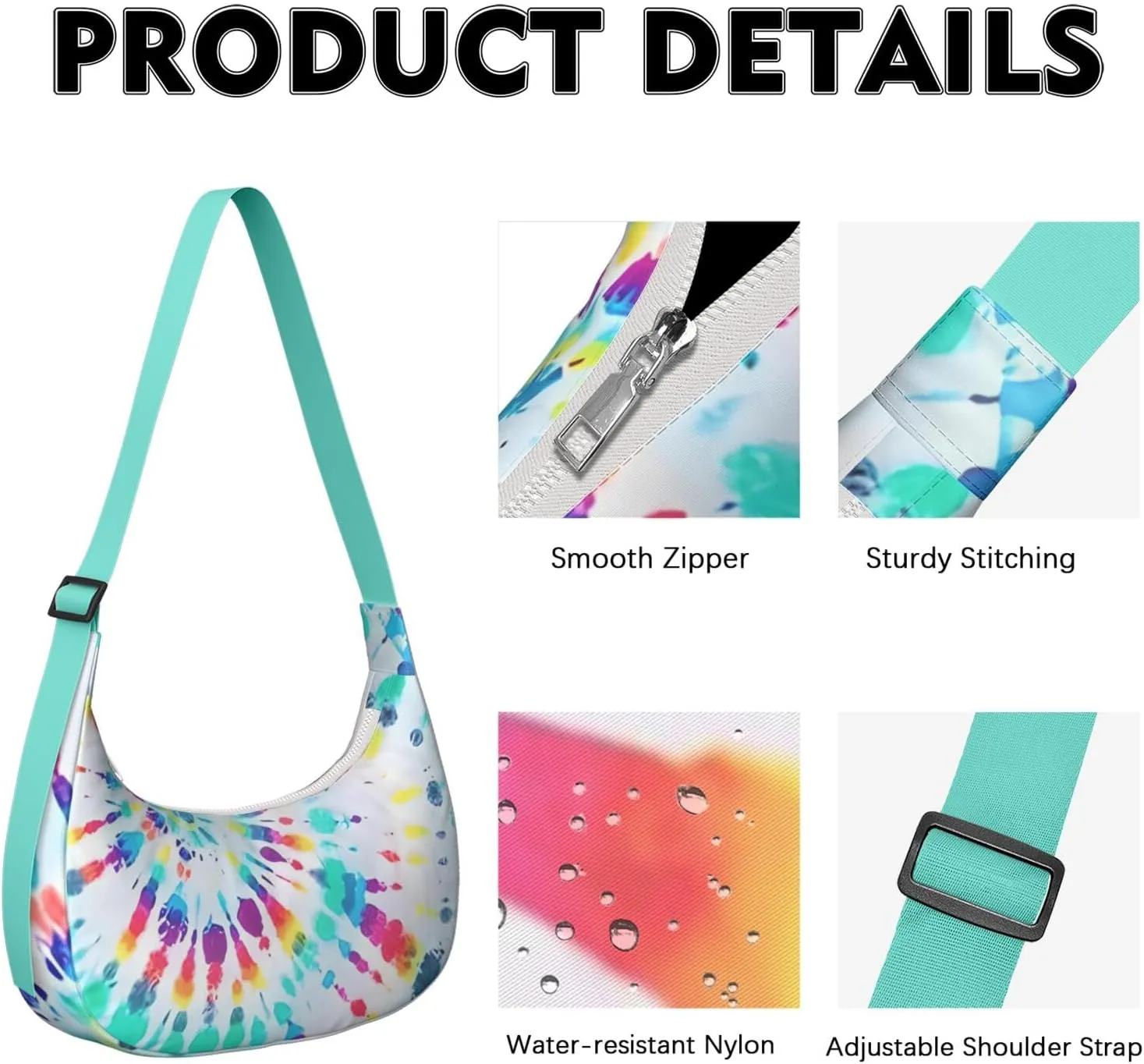 Crescent Shoulder Bag s for WomenTote Handbag Under the Arm Purses Mini Clutch Purse with Travel.
