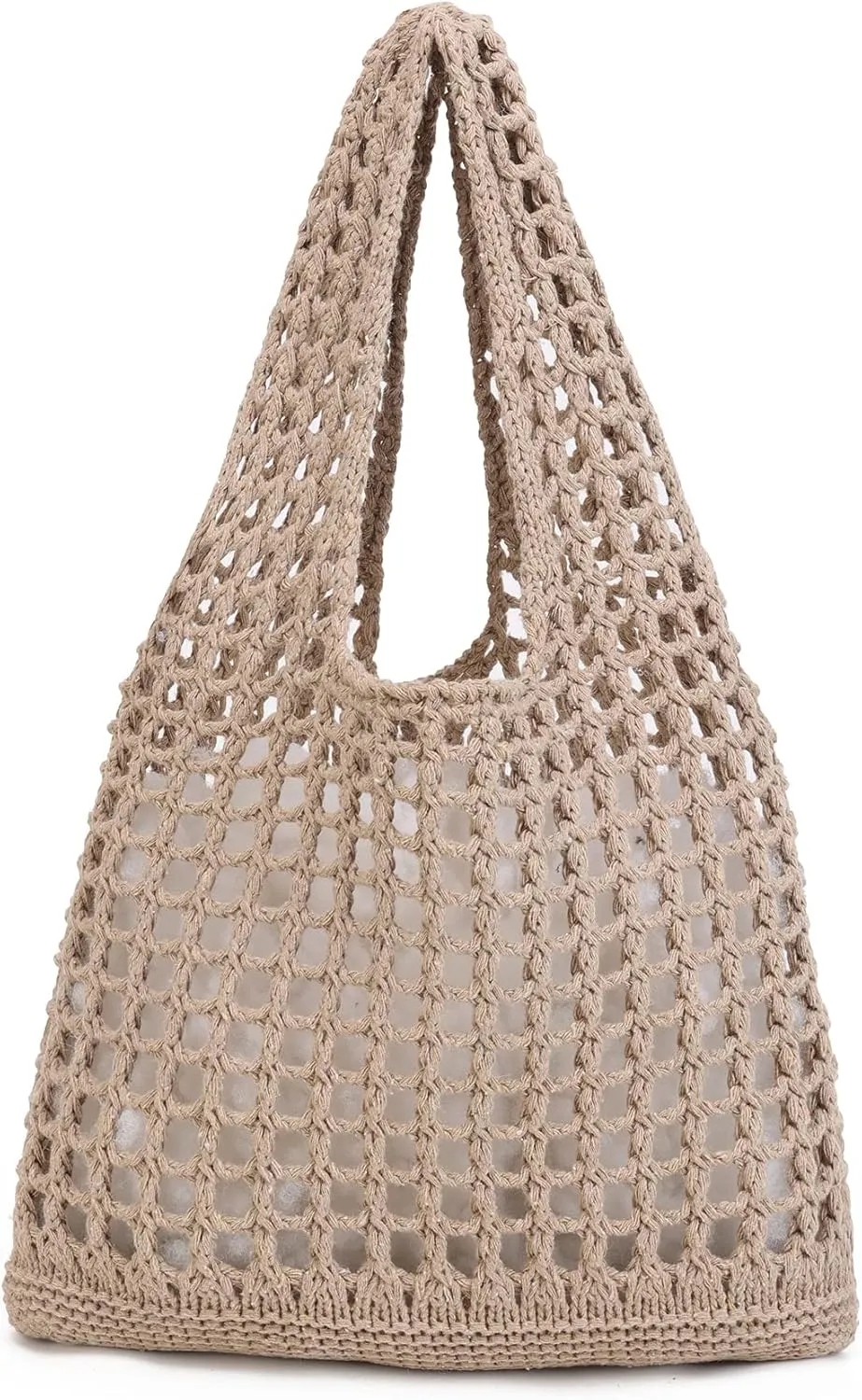 Crochet Mesh Beach Tote Shoulder Handbags Hobo Summer Aesthetic Women's Bag