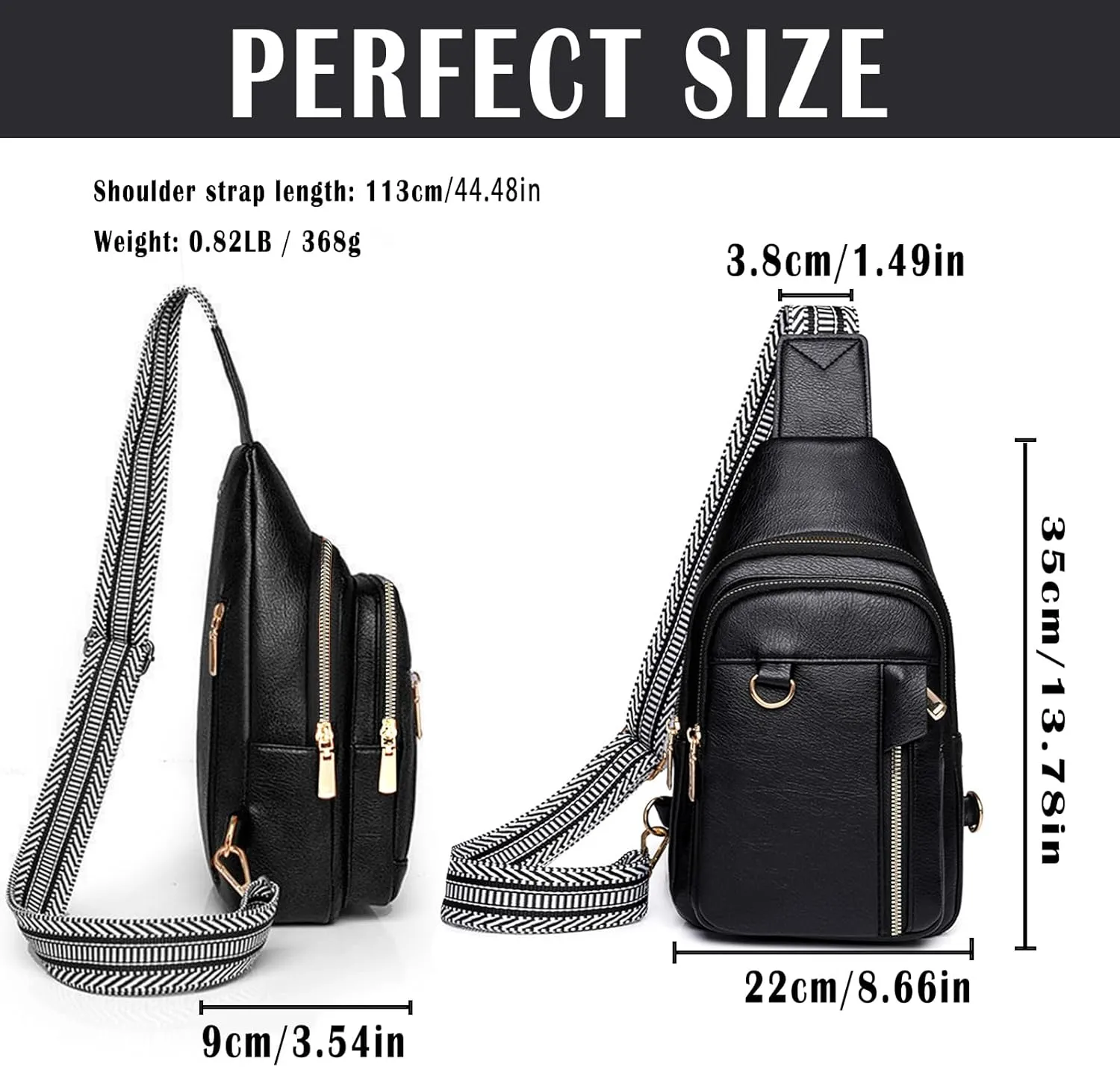 Cross Body Bags for Woman Men Sling Bag Chest Bag with Adjustable Strap Crossbody Handbags Women's Crossbody Bags