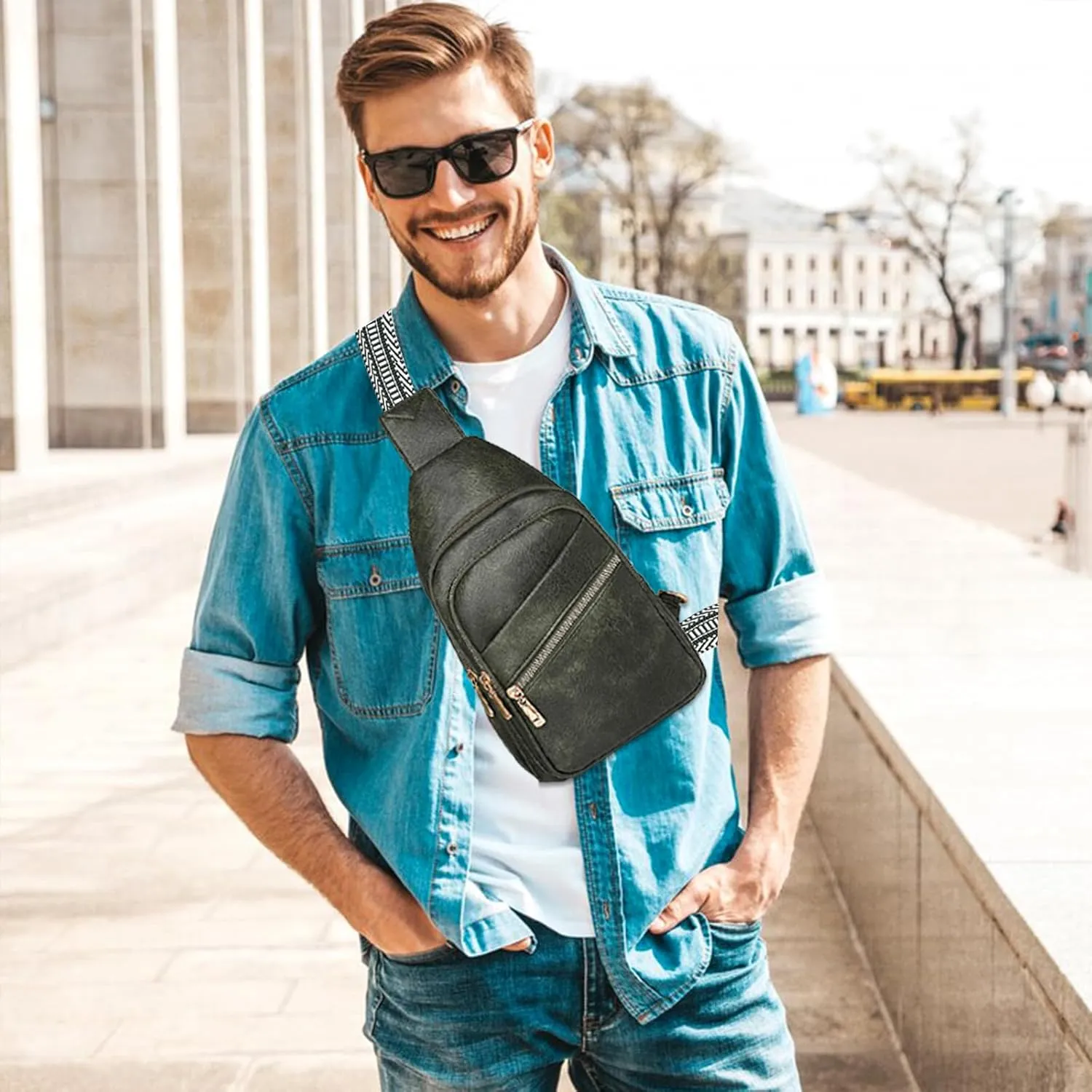 Cross Body Bags for Woman Men Sling Bag Chest Bag with Adjustable Strap Crossbody Handbags Women's Crossbody Bags