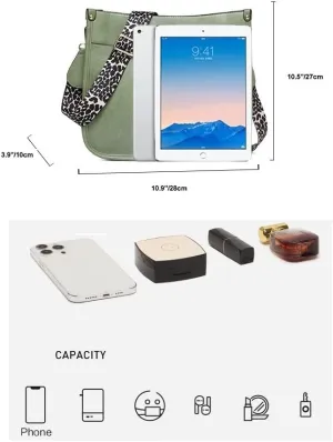 Crossbody Bag for Women Fashion Messenger Bag Shoulder Bag Multi-Pocket Leather Bags Removable Shoulder Strap