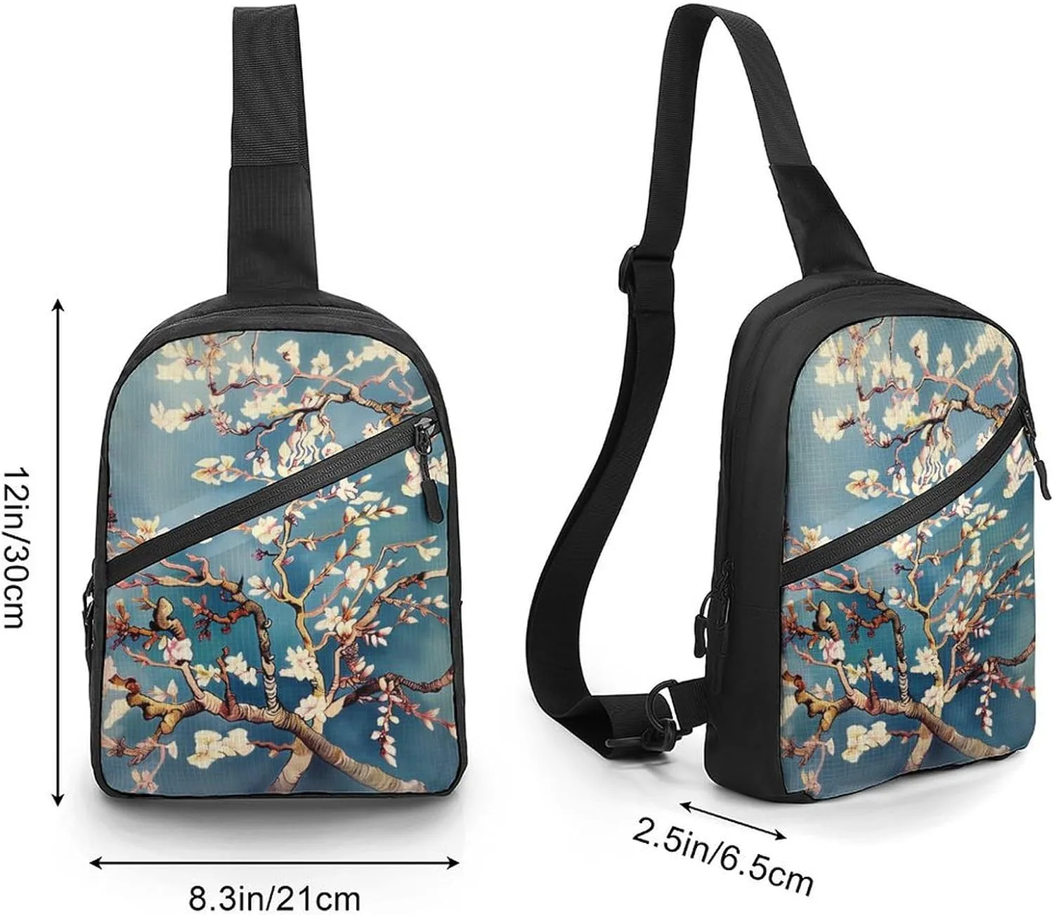 Crossbody Bag for Women Men Chest Bag Weed Striped Sling Bag Crossbody Shoulder Bag Sling Backpack