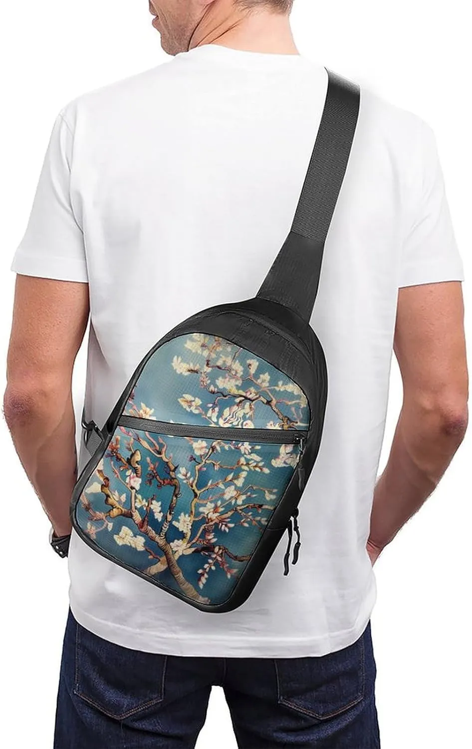 Crossbody Bag for Women Men Chest Bag Weed Striped Sling Bag Crossbody Shoulder Bag Sling Backpack