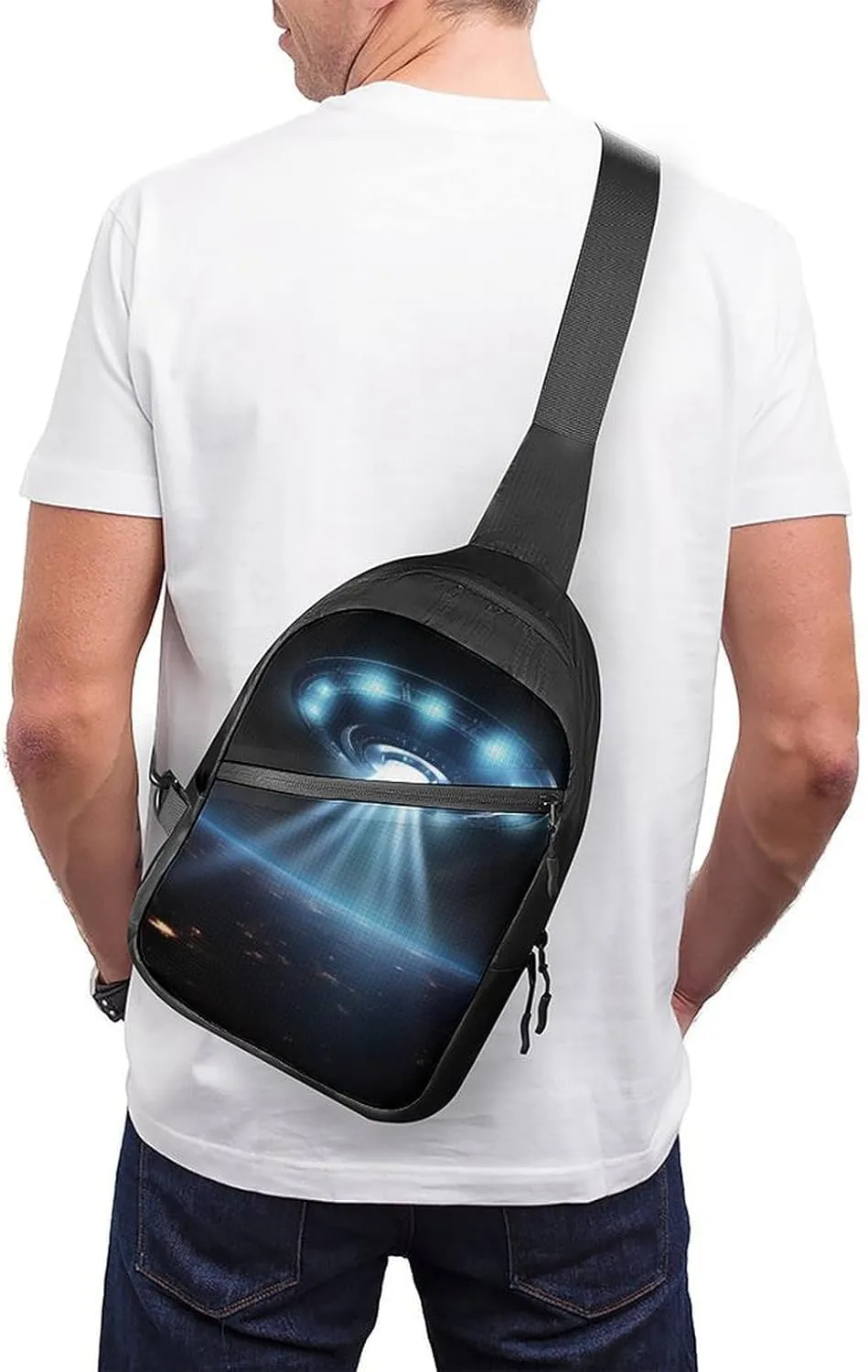 Crossbody Bag for Women Men Chest Bag Weed Striped Sling Bag Crossbody Shoulder Bag Sling Backpack