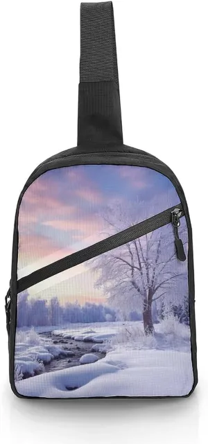 Crossbody Bag for Women Men Chest Bag Weed Striped Sling Bag Crossbody Shoulder Bag Sling Backpack