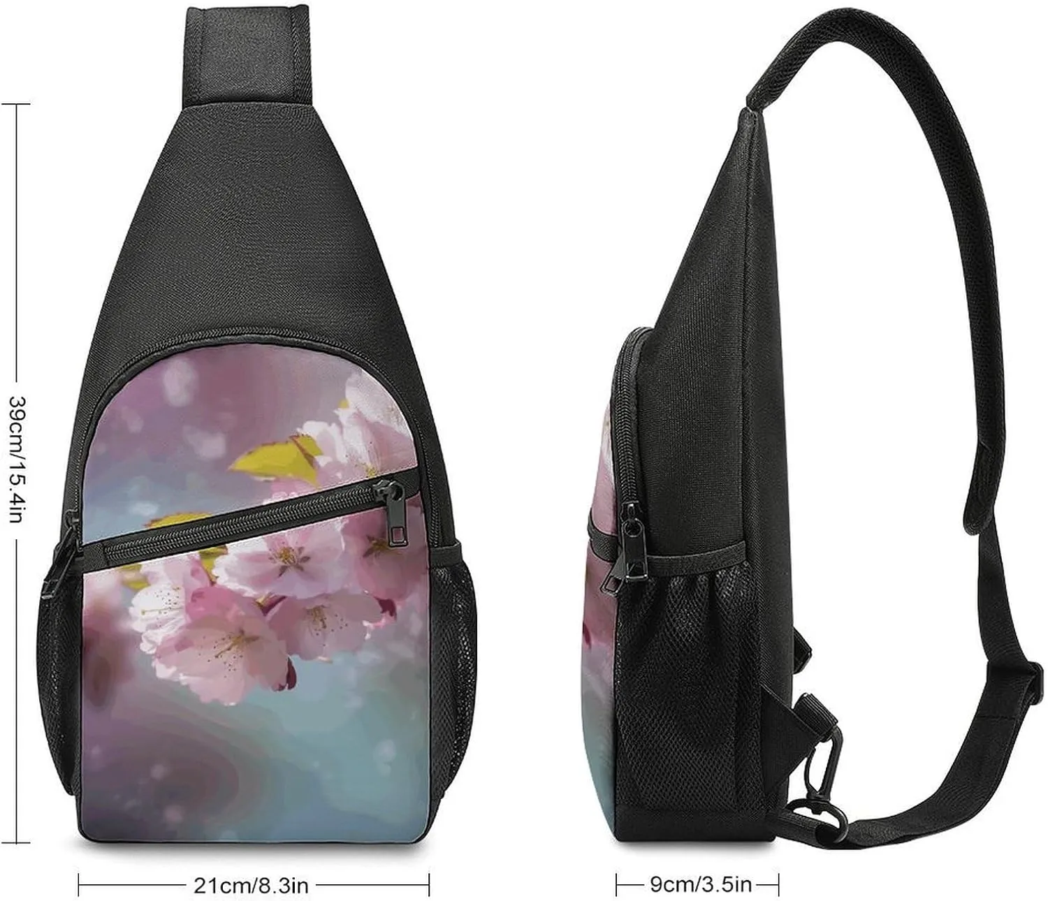 Crossbody Bag for Women Men Sling Bag Cheese Sandwiches Chest Bag Crossbody Adjustable Shoulder Bag