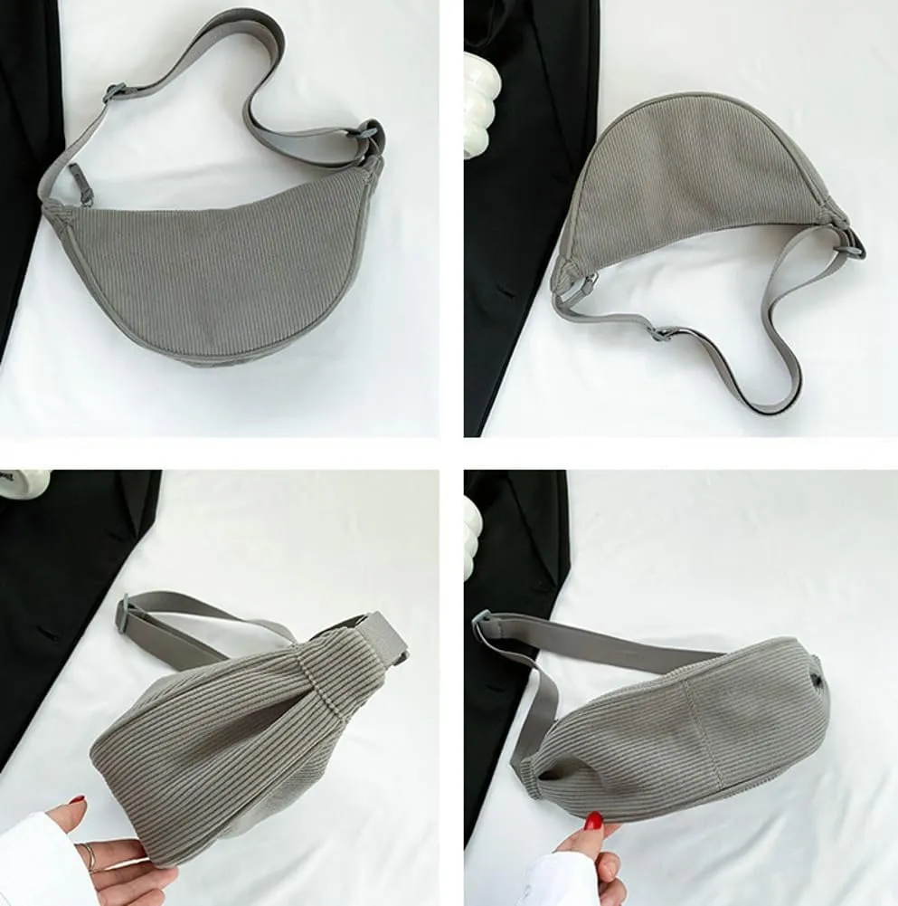Crossbody Bag Hobo Sling Crescent Bag Women Men Trendy Small Shoulder Bag Purse Dumpling Bag Casual Handbag Adjustable Strap