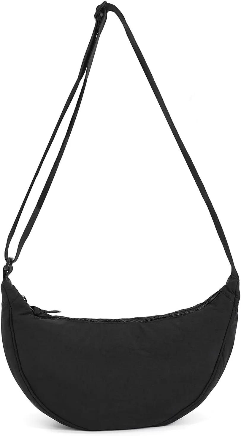 Crossbody Bag Hobo Sling Crescent Bag Women Men Trendy Small Shoulder Bag Purse Dumpling Bag Casual Handbag Adjustable Strap