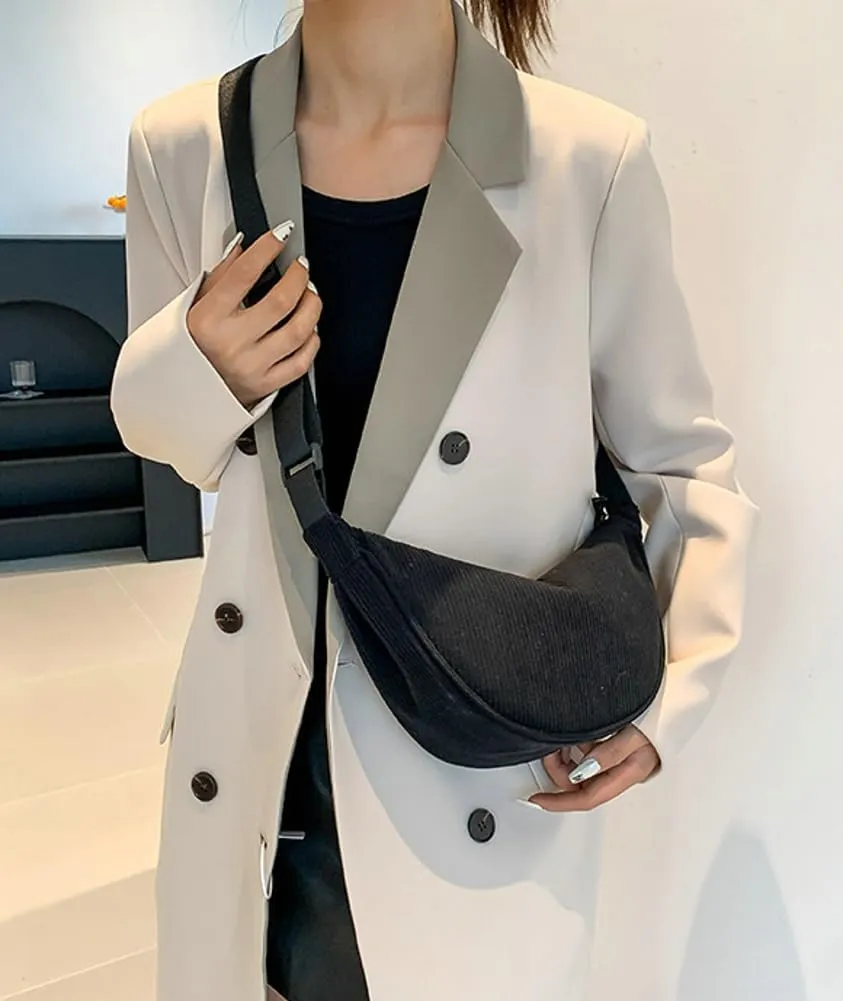 Crossbody Bag Hobo Sling Crescent Bag Women Men Trendy Small Shoulder Bag Purse Dumpling Bag Casual Handbag Adjustable Strap