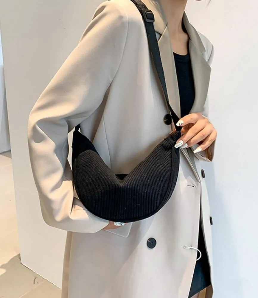 Crossbody Bag Hobo Sling Crescent Bag Women Men Trendy Small Shoulder Bag Purse Dumpling Bag Casual Handbag Adjustable Strap