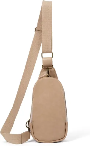 Crossbody Bag - Small Diaper Bag With Plain Ivory Strap, Compact Crossbody Bags for Women & Men, Sling Bag for Women