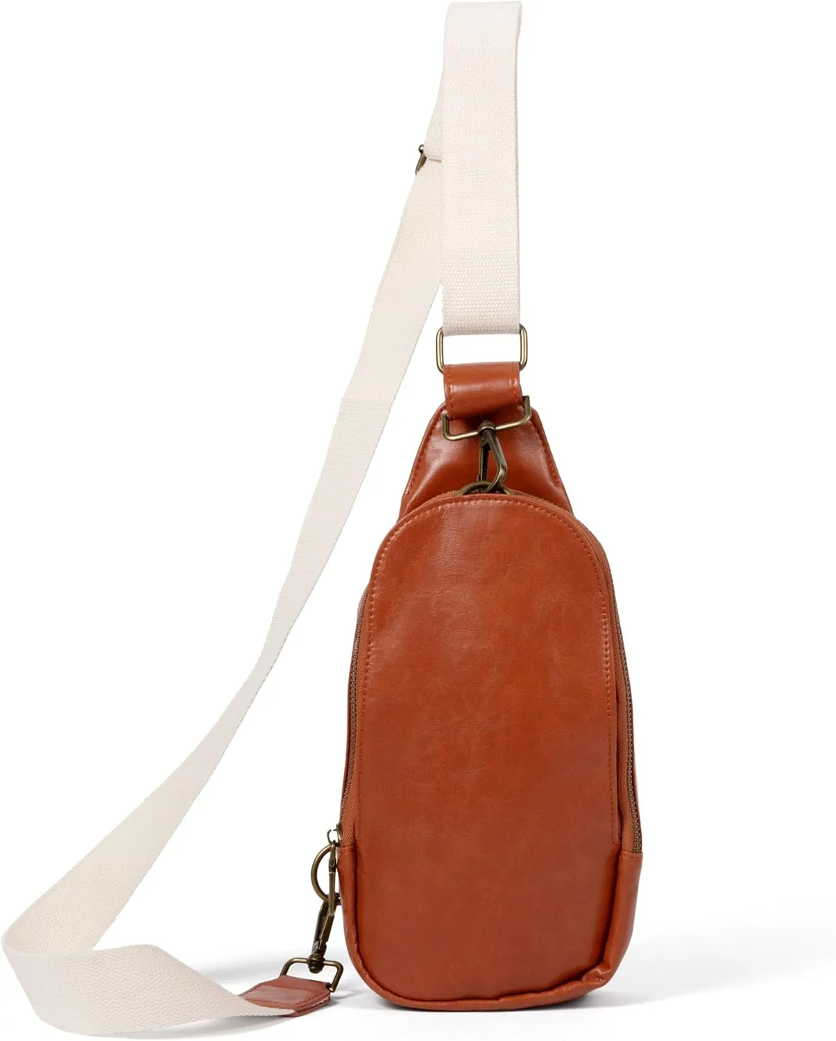 Crossbody Bag - Small Diaper Bag With Plain Ivory Strap, Compact Crossbody Bags for Women & Men, Sling Bag for Women