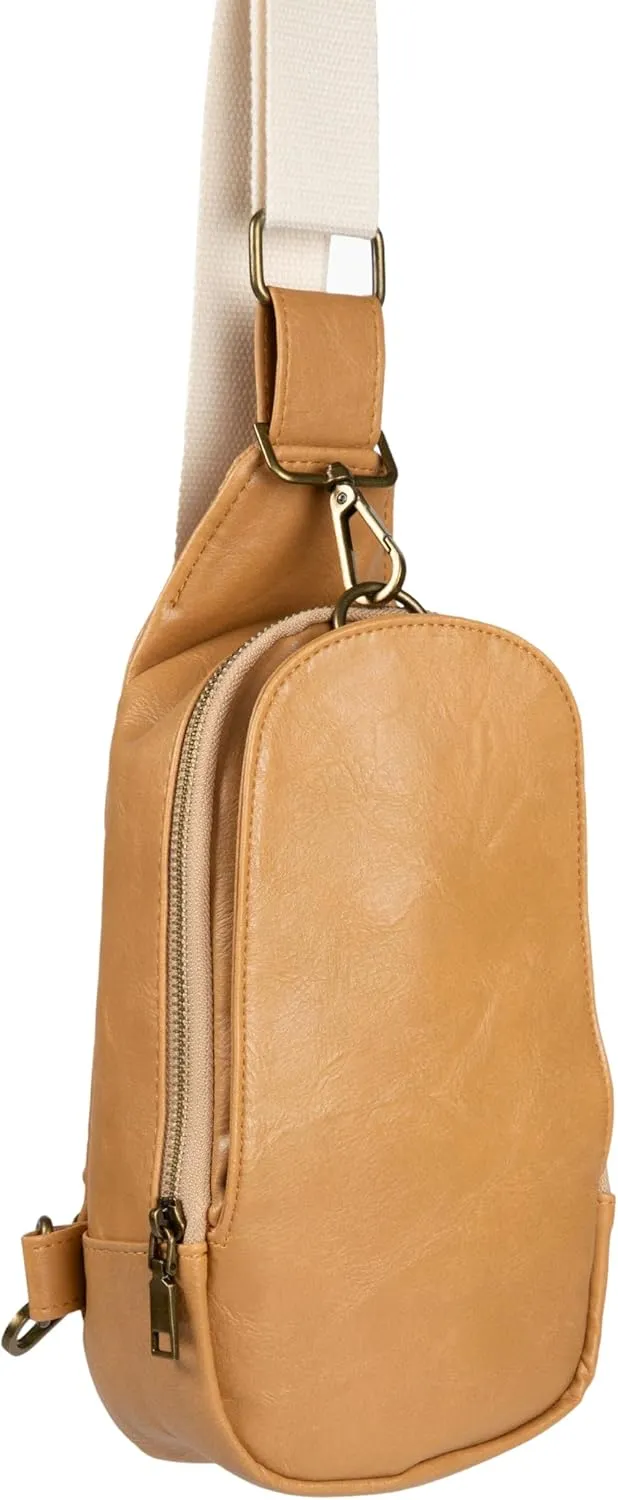 Crossbody Bag - Small Diaper Bag With Plain Ivory Strap, Compact Crossbody Bags for Women & Men, Sling Bag for Women