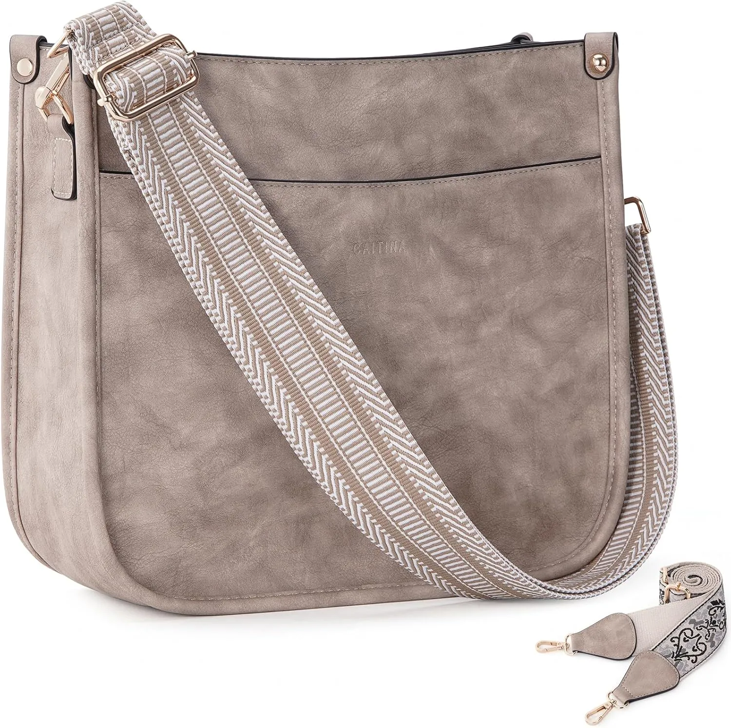 Crossbody Bag Women Vegan Leather Hobo Handbag Trendy Crossbody Shoulder Bag Purses For Women with 2 Adjustable Strap