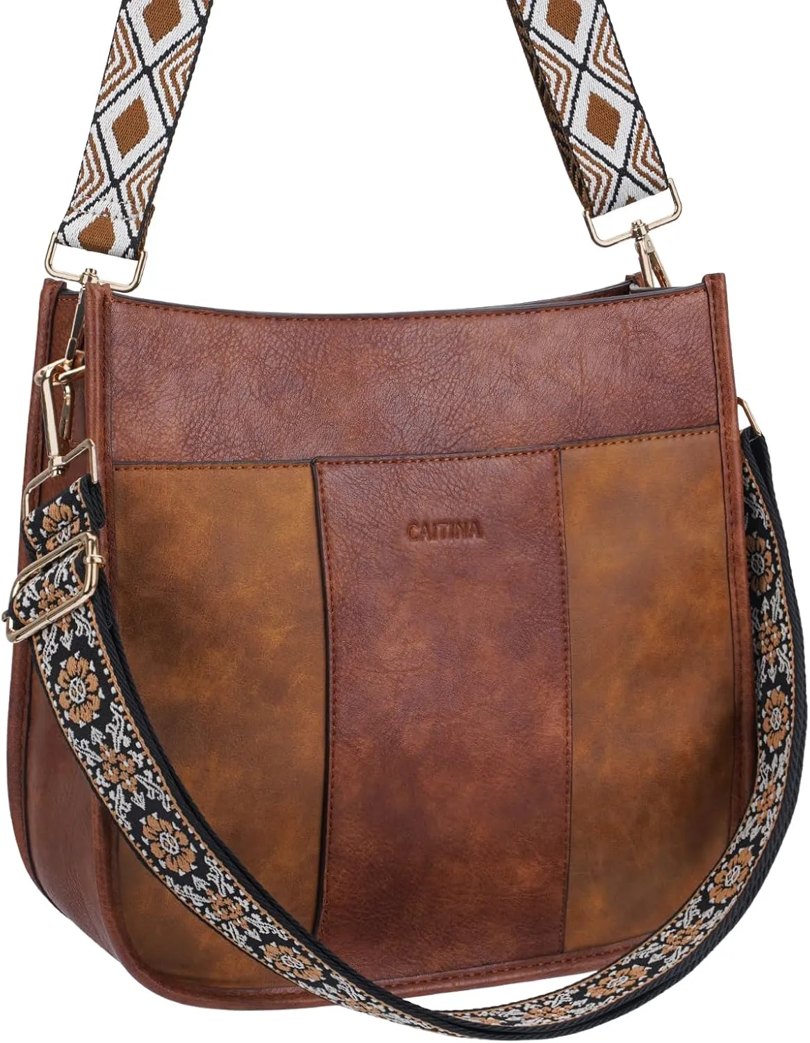 Crossbody Bag Women Vegan Leather Hobo Handbag Trendy Crossbody Shoulder Bag Purses For Women with 2 Adjustable Strap