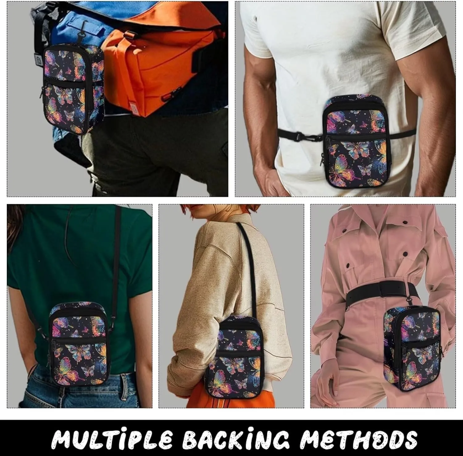 Crossbody Bags Fanny Pack Shoulder Bags Lightweight Waist Packs with Adjustable Strap Mini Chest Bags Shoulder Bags