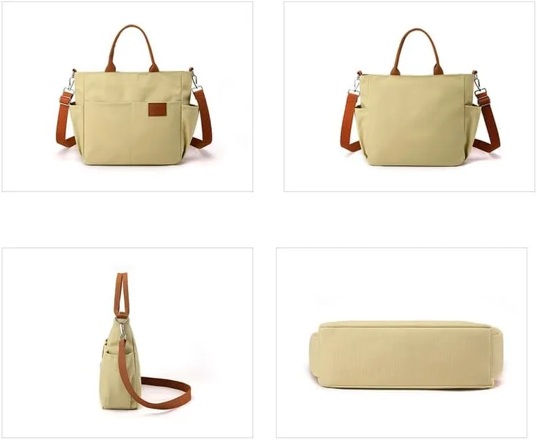Crossbody Bags for Women Canvas Purses Large Capacity Shoulder Handbags with Adjustable Wide Strap Tote Bag for Women Khaki