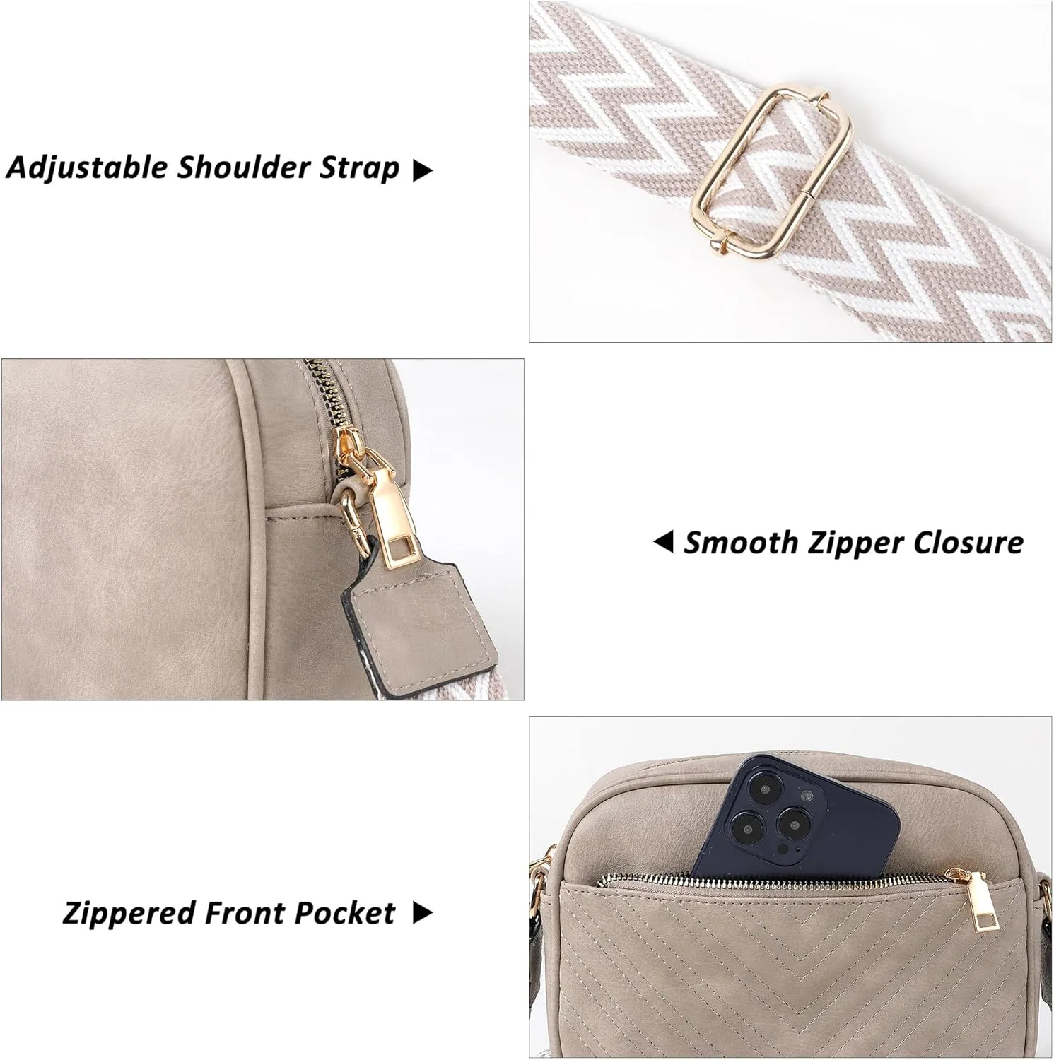Crossbody Bags for Women Elegant Purse with Adjustable Wide Shoulder Bag for Daily Travel
