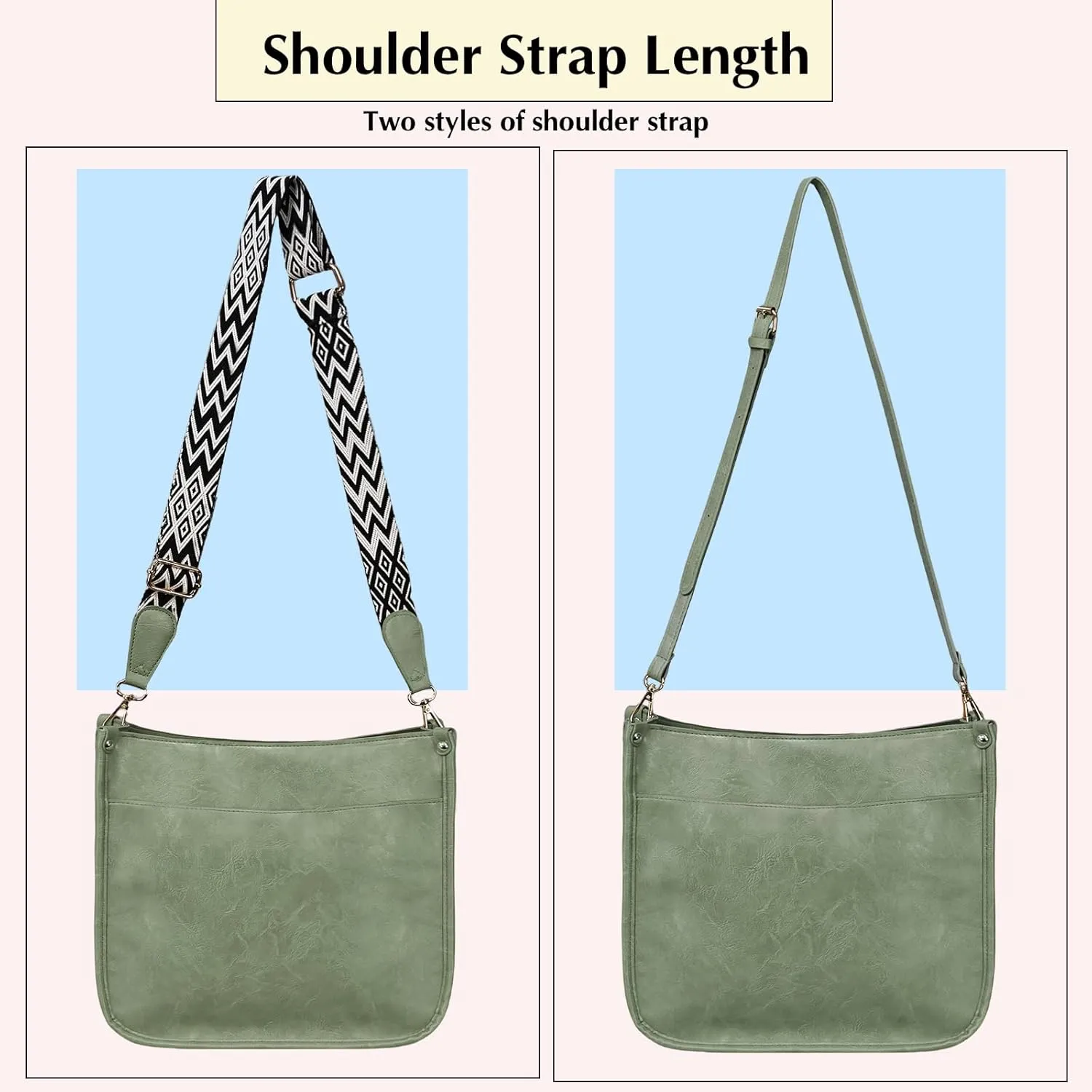 Crossbody Bags for Women Handbags Shoulder Bag with Adjustable Strap Women's Crossbody Purses Vegen Leather Hobo Bags