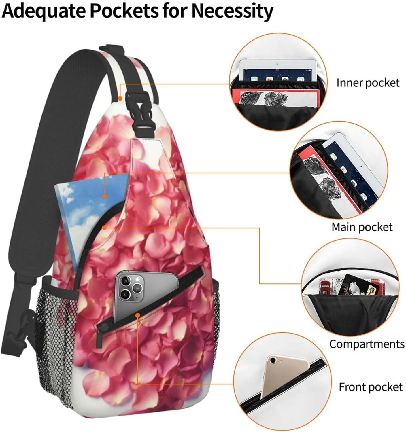 Crossbody Bags for Women Men Trendy Sling Bag Casual Chest Bag Heron Shoulder Bag for Travel Sport
