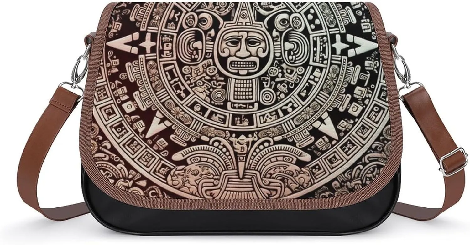 Crossbody Bags for Women Purses Mayan Calendar End Of The World Printed Handbags for Women Sling Bag for Women's Daily Life Or Work