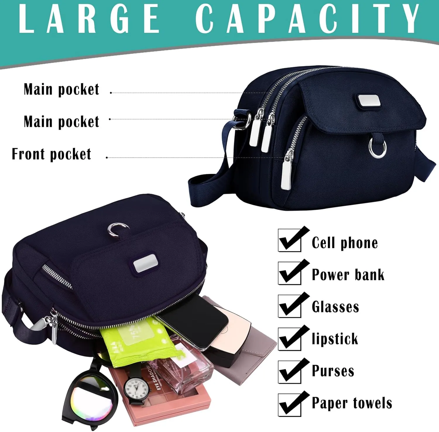 Crossbody Bags for Women Quilted Crossbody Purses Crossbody Bags Trendy Small Shoulder Bag with Wide Strap