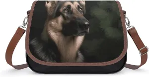 Crossbody Bags for Women Shoulder Bag Leather Handbag German Shepherd Messenger Bag Office Work Bag