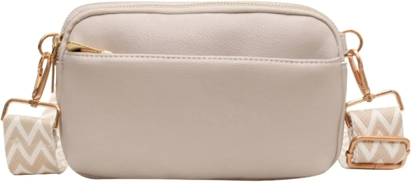 Crossbody Bags For Women Shoulder Bag with Wide Adjustable Strap Cross Body Bag PU Leather Handbags Trendy Purse