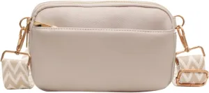 Crossbody Bags For Women Shoulder Bag with Wide Adjustable Strap Cross Body Bag PU Leather Handbags Trendy Purse